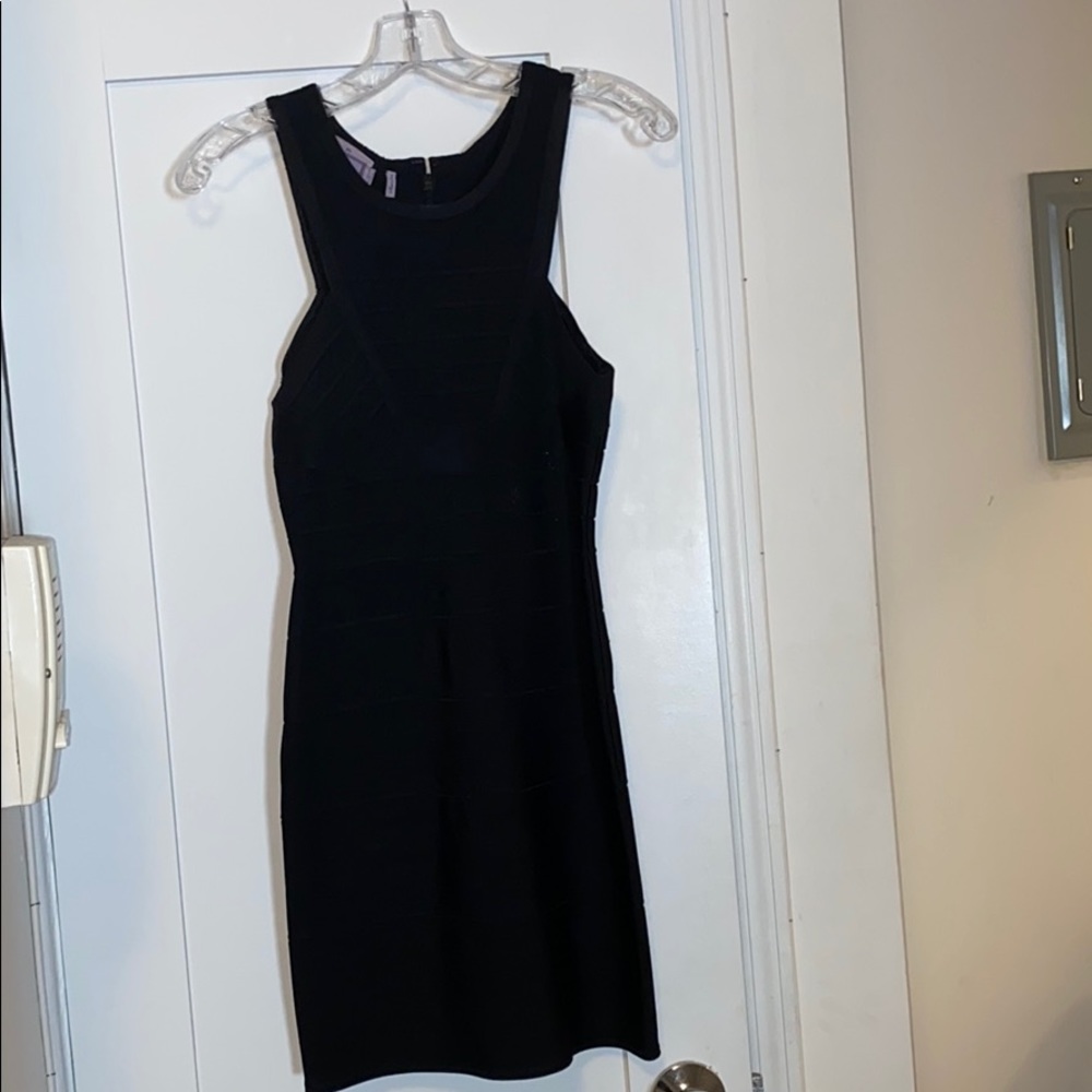 Herve Leger black mini dress